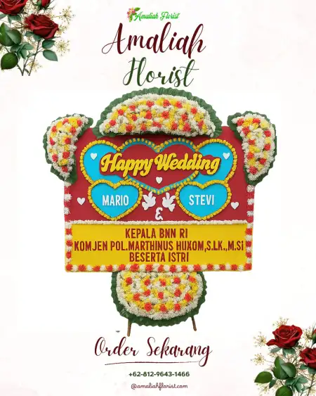 Papan Bunga Pernikahan Soso